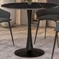 Leisuremod Leisuremod Bristol 31 round dining table Black base with Black Sintered stone Top, , large