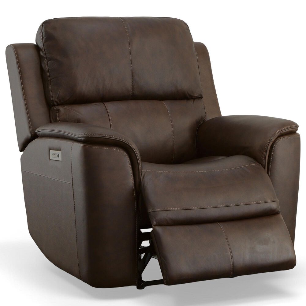 Flexsteel Henry 3-Piece Power Reclining Living Room Set in Burnt Umber, , large