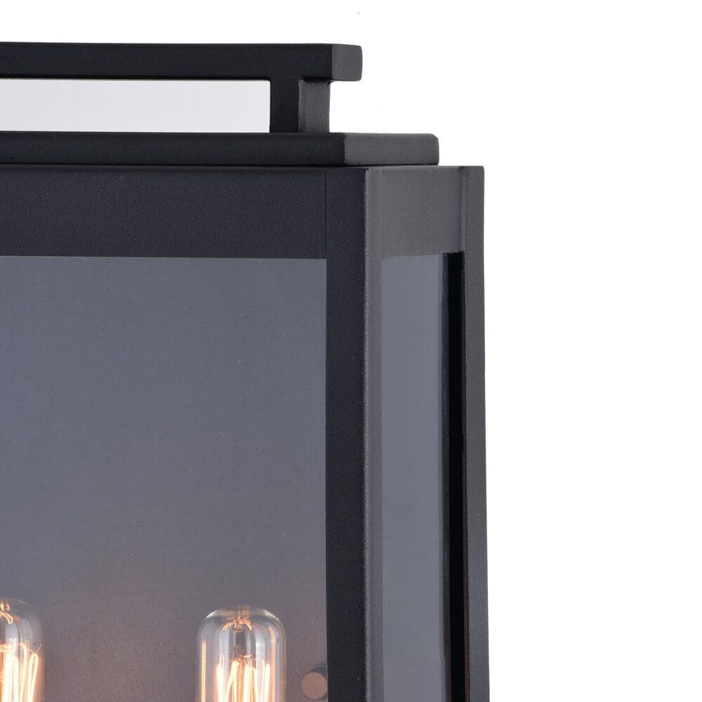 Vaxcel Hampton 2-Light Outdoor Wall Mount in Textured Black, , large