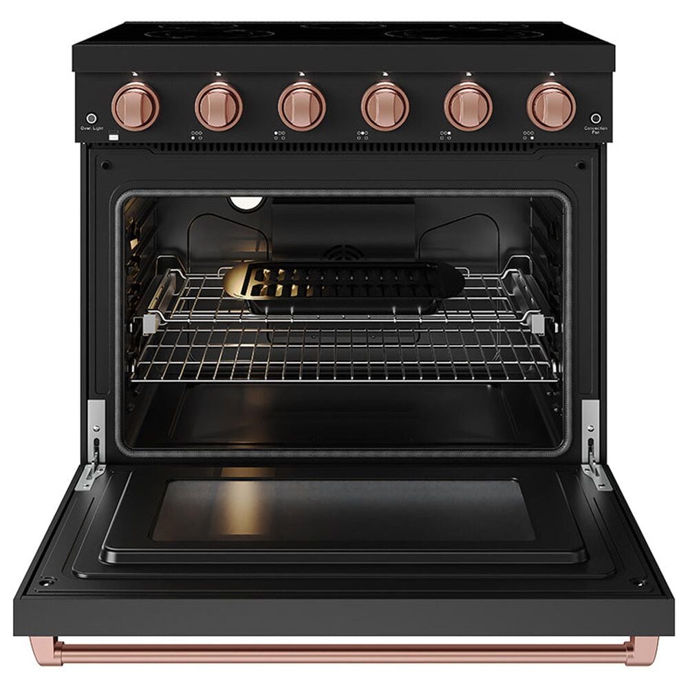 Thor Kitchen Gordon Ramsay 6 Cu. Ft. Professional Freestanding Electric Range with Rose Gold Handle Kit in Black, , large