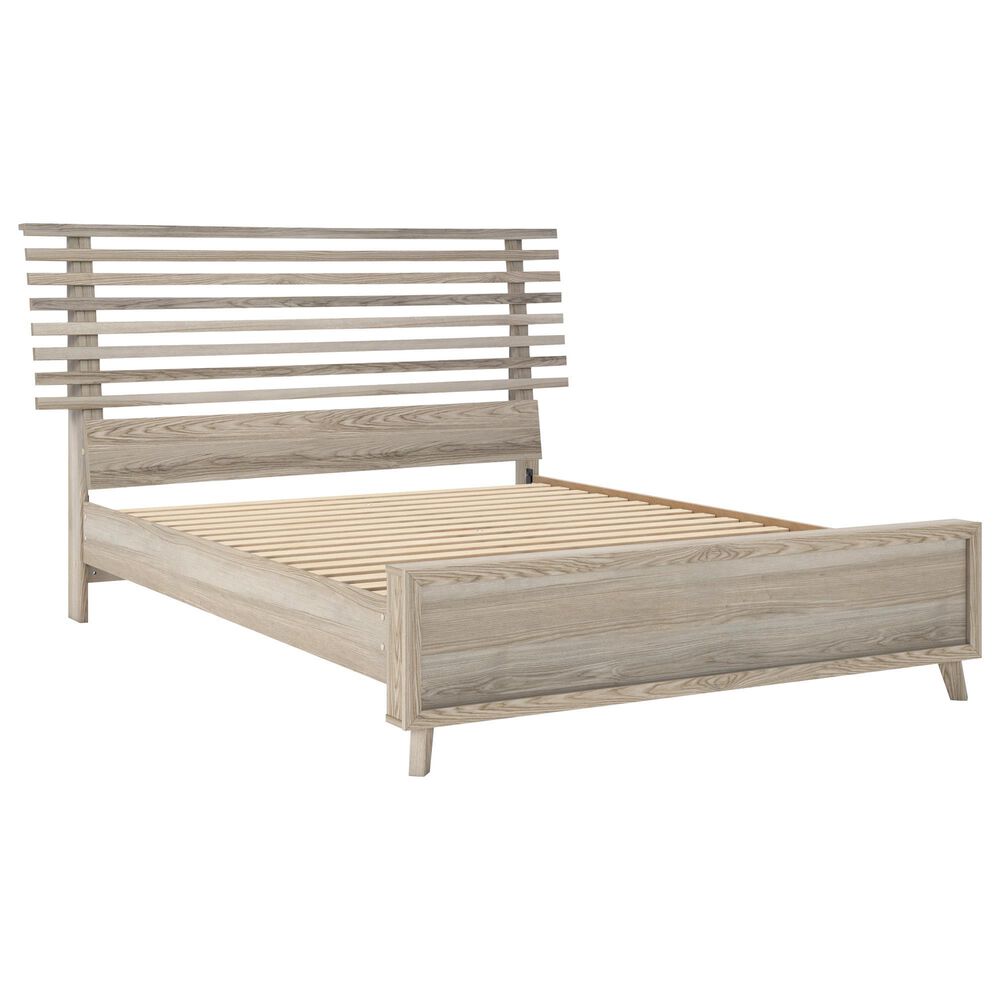 Ashley Hasbrick Queen Slat Panel Bed in Natural and Tan, , large