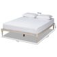 Baxton Studio Iseline King Platform Bed Frame in Antique White, , large