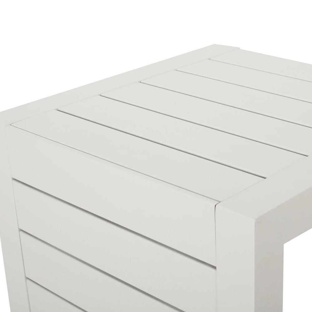 Noble House Cape Coral Patio End Table in White Table Only Nebraska