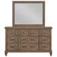 New Heritage Mariana 5 Piece Queen Bedroom Set in Vintage Mocha with Panel Bed, Dresser, Mirror, Nightstand and Chest, , large