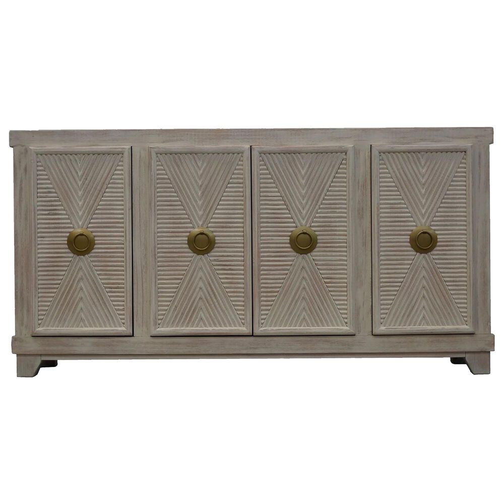 Heirloom Home Katherine 4-Door Console in White and Pink, , large