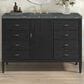 James Martin Vanities Myrrin 48" Vanity in Carbon Oak with 3 cm Parisien Bleu Quartz Top, , large
