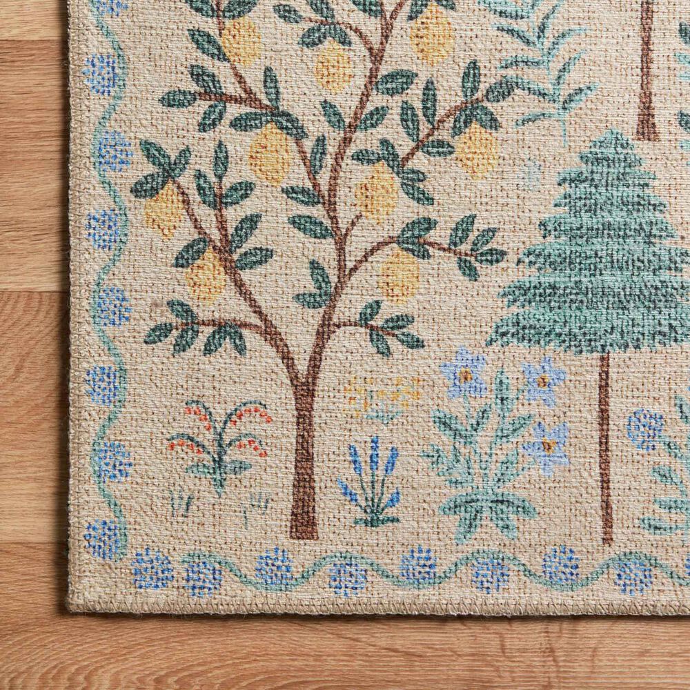 Rifle Paper Co. Menagerie MEN-02 7&#39;6&quot; x 9&#39;6&quot; Cream Area Rug, , large