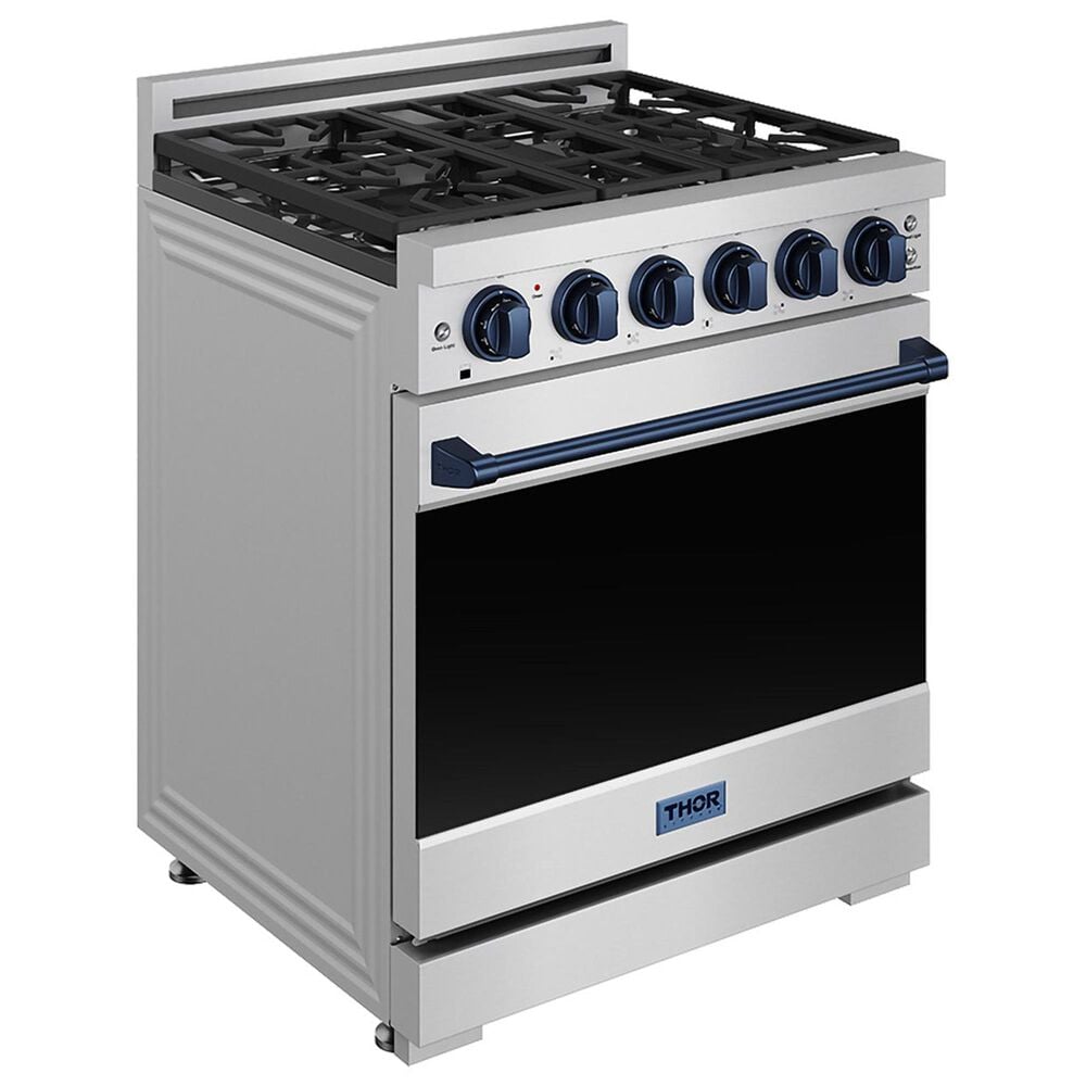 Thor Kitchen Gordon Ramsay 4.6 Cu. Ft. Professional Liquid Propane Range with Blue Handle Kit in Stainless Steel, , large