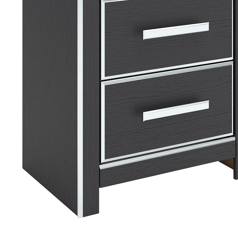 Ashley Zuraleus King Upholstered Panel Storage Bed with Two Nightstands in Matte Black, , large