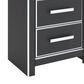 Ashley Zuraleus King Upholstered Panel Storage Bed with Two Nightstands in Matte Black, , large
