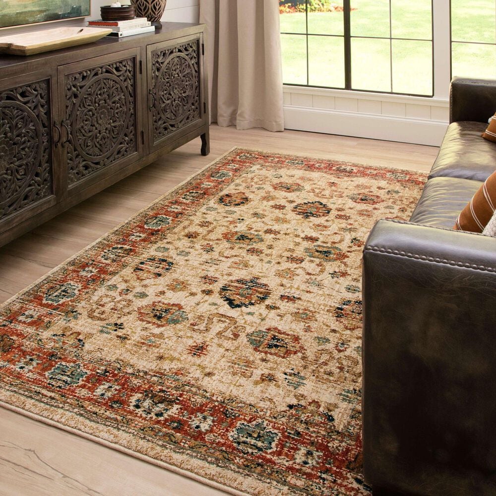 Karastan Spice Market Koyna Cream 5'3" x 7'10" Area Rug, , large