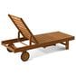 Noviland Patio Lounge Chair Chaise with Side Tray and Wheels in Natural, , large