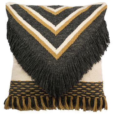 Safavieh Elettra 20" Pillow in Charcoal/Gold, , large