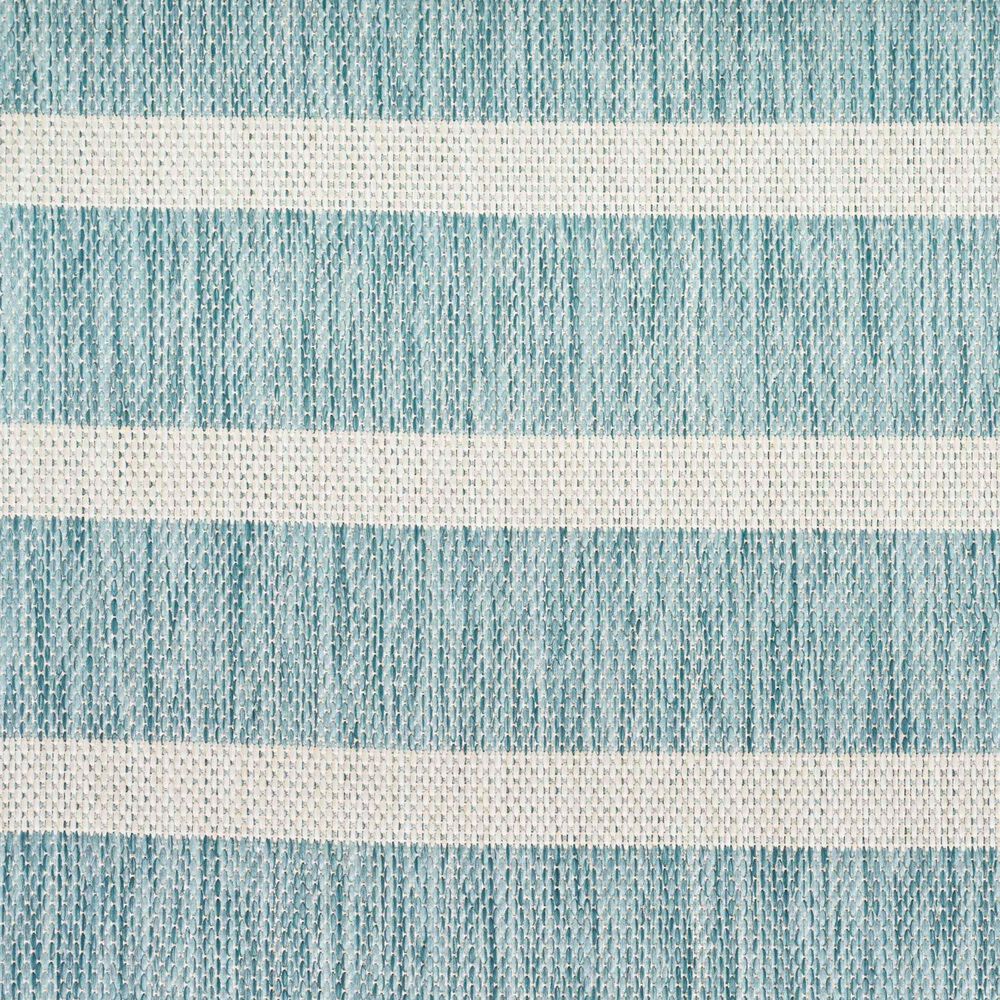 Nourison Positano POS03 Aqua and Ivory 4&#39; x 6&#39; Indoor/Outdoor Area Rug, , large