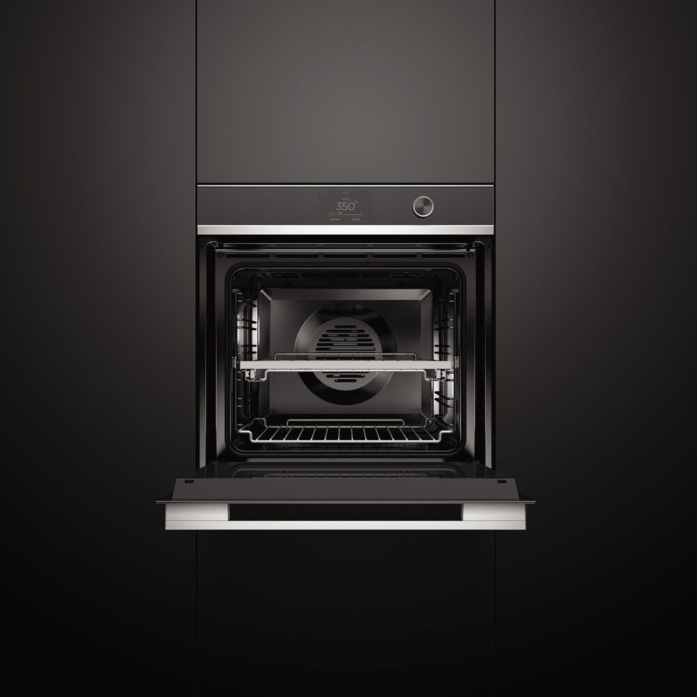 Fisher &amp; Paykel Series 9 24&quot; Contemporary Single Electric Wall Oven with 16 Functions in Stainless Steel and Black, , large