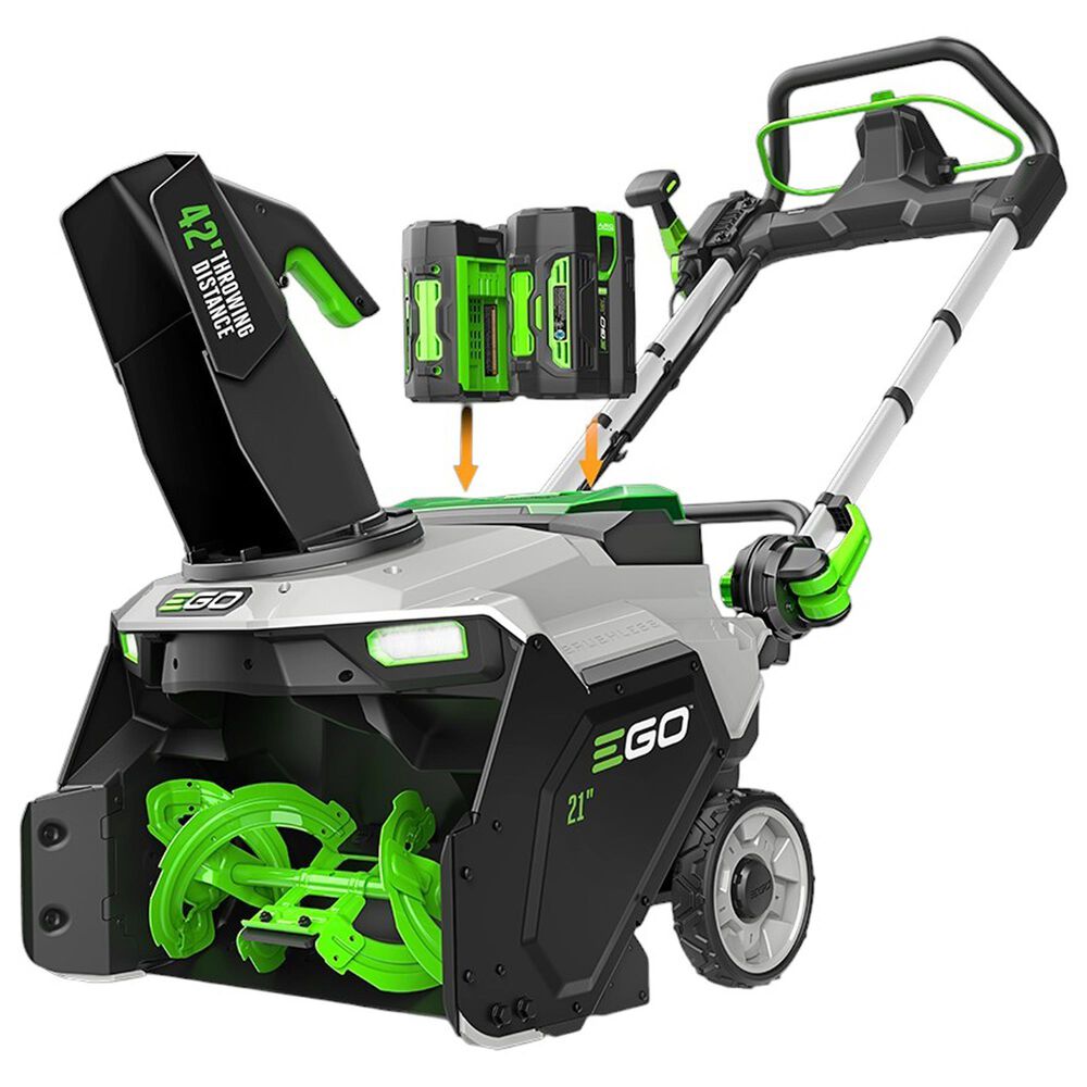 EGO 21" Single-Stage Snow Blower with Peak Power, 2 x 4.0Ah Batteries and 320W Charger in Black and Gray, , large