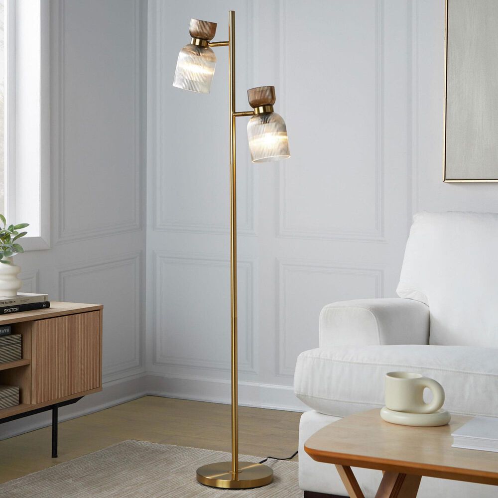 Grandview Gallery Marcel Metal Floor Lamp in Gold, , large