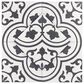 Soho Studio Havana White Ornate 9" x 9" Porcelain Tile, , large