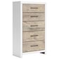 Ashley Charbitt 5-Piece Queen Panel Bedroom Set in Brown and Matte White, , large