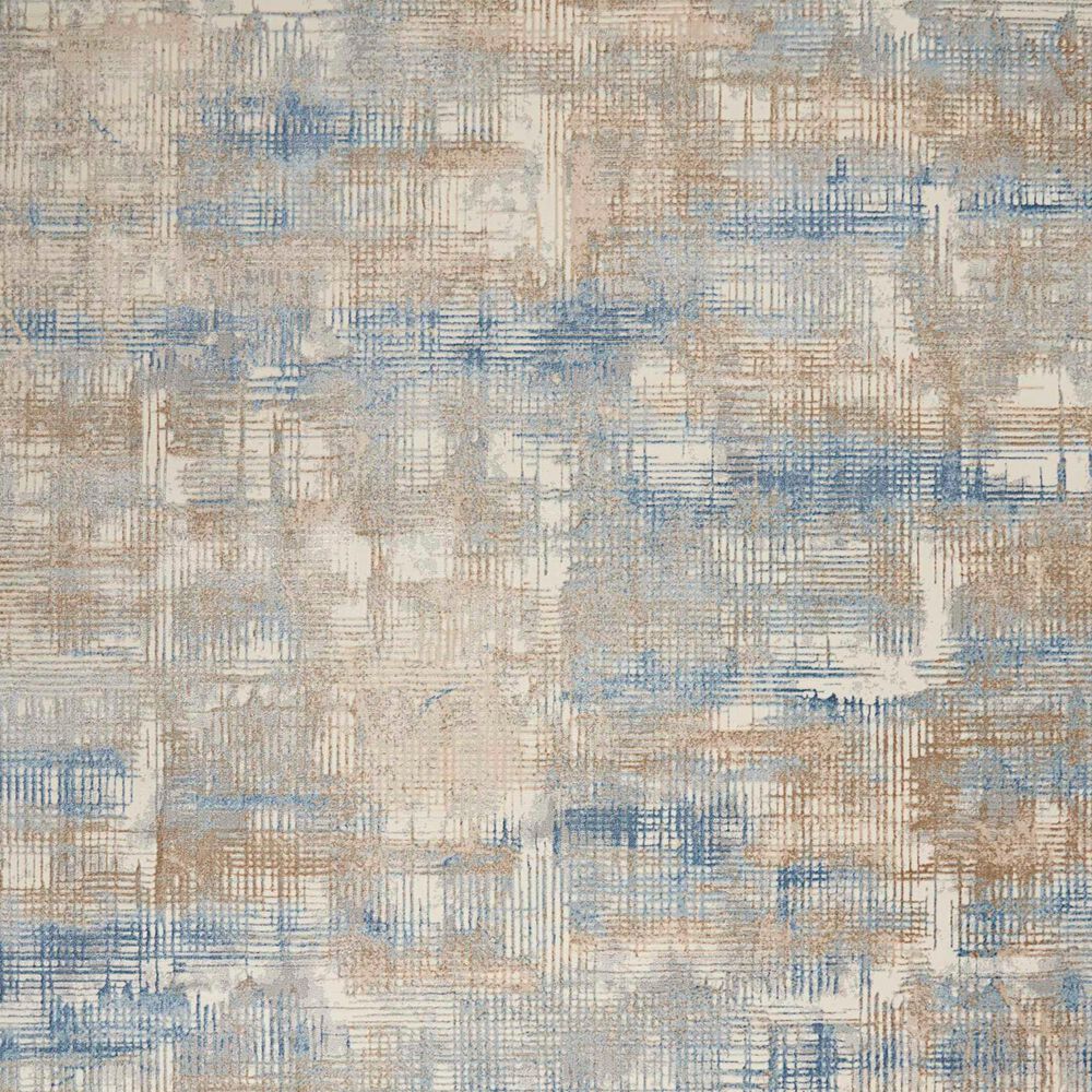 Nourison Rush 8&#39; x 10&#39; Blue and Beige Area Rug, , large