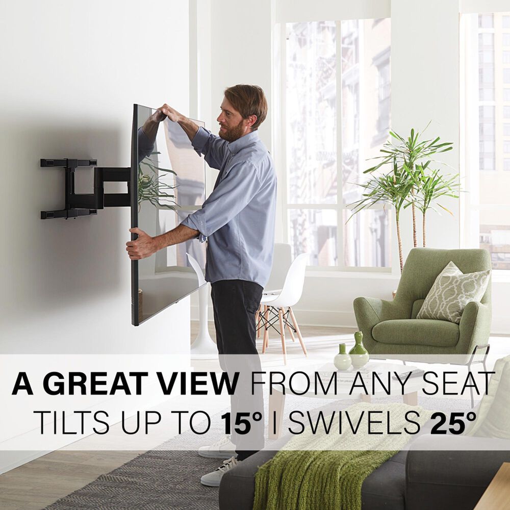 Sanus Full-Motion Wall Mount for 42" - 90" TVs in Black, , large