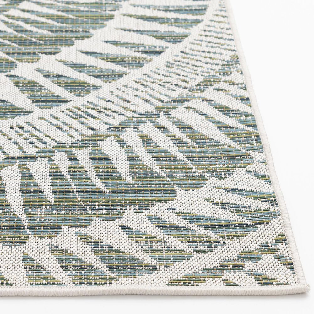 Central Oriental Santorini Colourscape Amiri Green and Ecru 5&#39;3&quot; x 7&#39;3&quot; Indoor/Outdoor Area Rug, , large