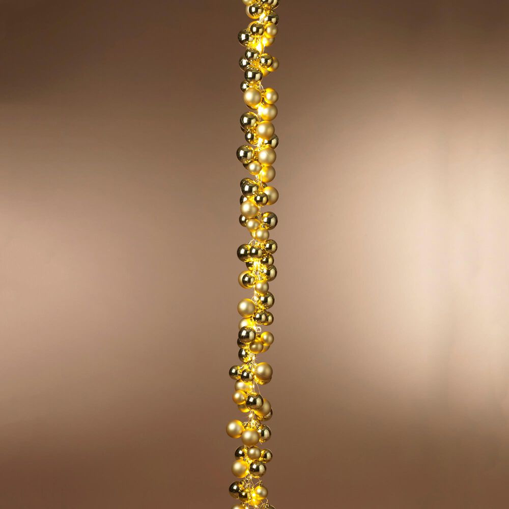 The Gerson Company 58.5" Ornament Strung Garland in Gold, , large