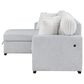 Global Furniture USA Stationary Sofa Sleeper with Reversible Chaise in Grey, , large