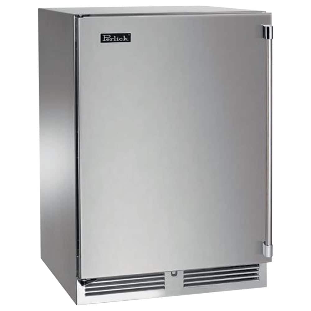 Perlick Marine Signature Series 5.2 Cu. Ft Compact Refrigerator with Solid Door and Left Hinge in Panel Ready and Stainless Steel, , large