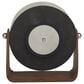 Maple and Jade Decorative Table Clock with Brown Leather Stand in Polished Gold, , large