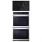 LG 2-Piece Kitchen Package with 9.4 Cu. Ft. Double Wall Oven and 36" Electric Cooktop in Print Proof Stainless Steel and Black, , large
