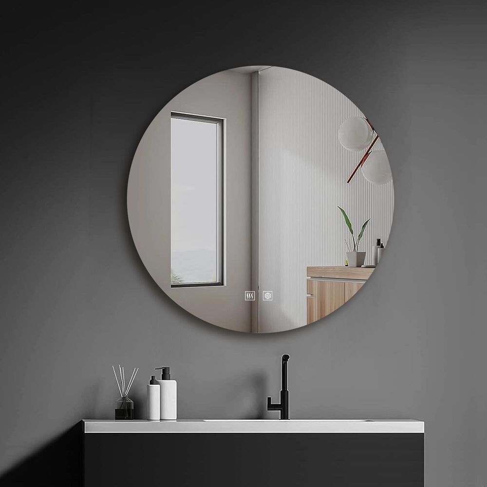 Lexora Home Nordica 31" Circular LED Vanity Mirror, , large