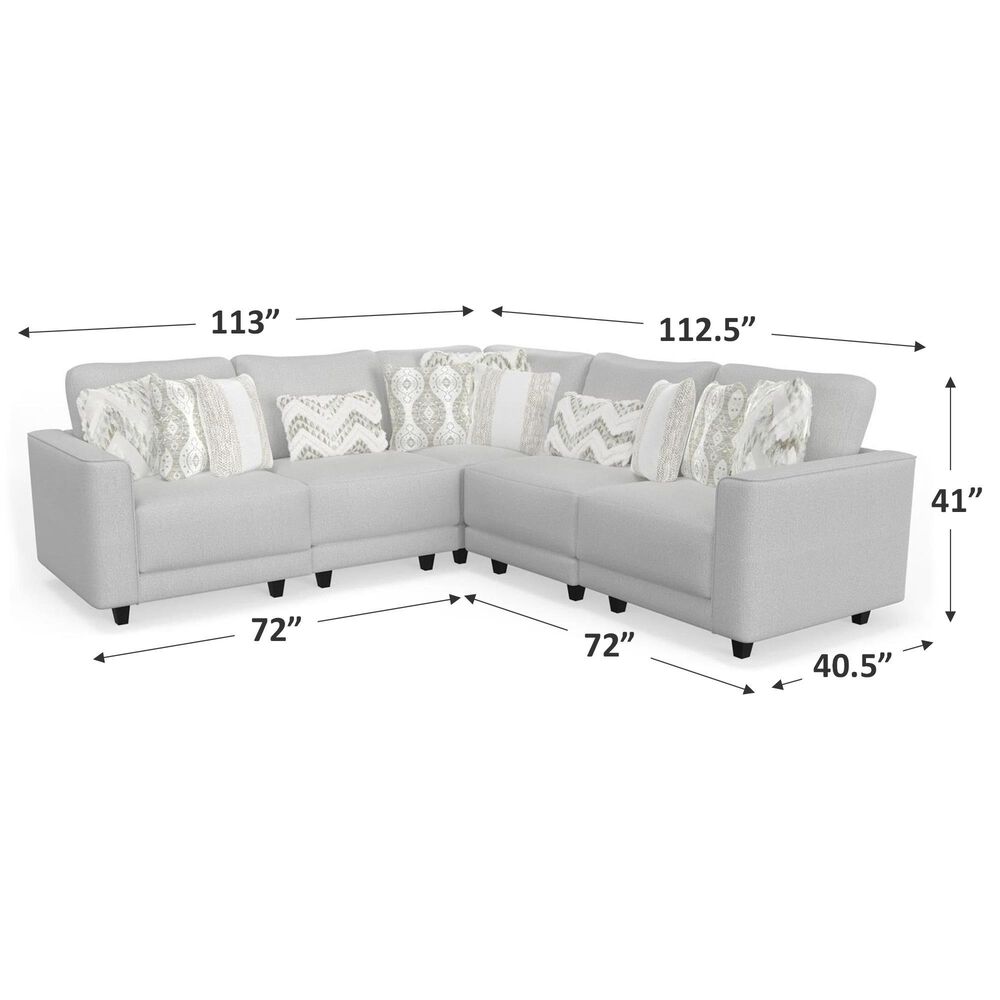 Henderson Breckenridge 5-Piece Stationary Sectional in Hailey Exru, , large