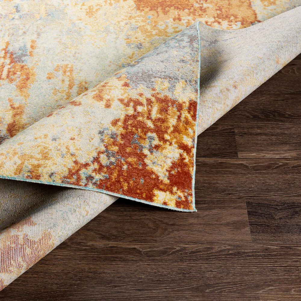 Surya Bodrum 8&#39;10&quot; x 12&#39; Ivory, Orange, Saffron, Gray and Blue Area Rug, , large