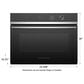 Fisher & Paykel 24 Single Electric Wall Oven with 18-Function and Convection in Black and Stainless Steel, , large