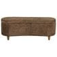 Hampton Park Bailey Boucle Flip Top Storage Bench in Chocolate, , large