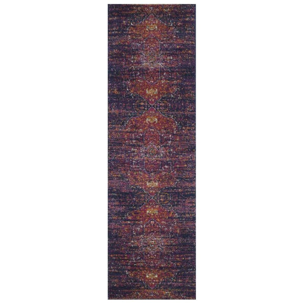 Safavieh Evoke EVK275F 2"2" x 15" Blue and Fuchsia Runner, , large