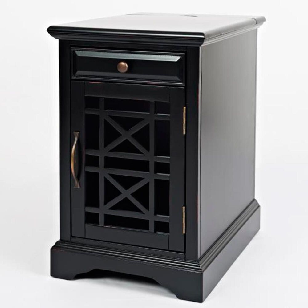 Waltham Chairside Table in Antique Black, , large