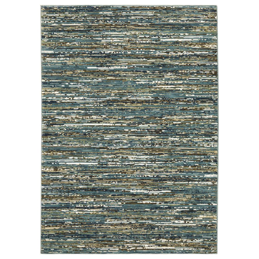 Oriental Weavers Reed 9"10" x 12"10" Blue and Multicolor Area Rug, , large