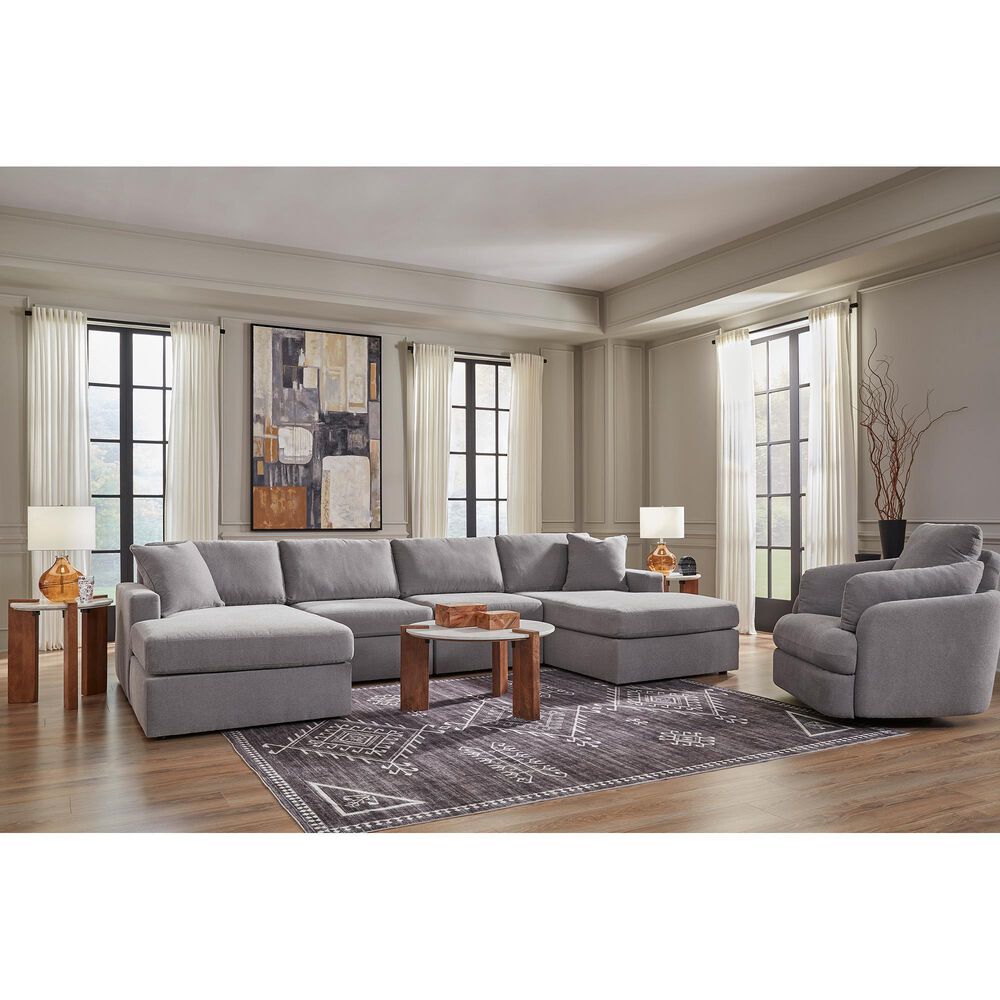Ashley Modmax 4-Piece Sectional with Double Chaise in Granite, , large