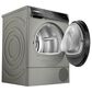 Bosch 800 Series 4 Cu. Ft. Front Load Electric Dryer in Pearl Steel, , large