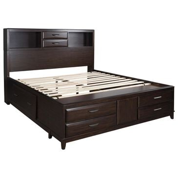 Ashley Vanmore California King Storage Bed in Dark Brown, , large