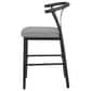 Coaster Dolman Counter Stool in Black Finish and Gray Upholstery, , large