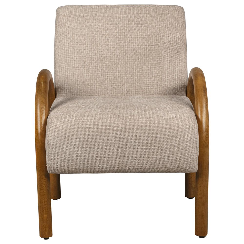 Linden Boulevard Jillian Upholstered Accent Chair in Beige, , large