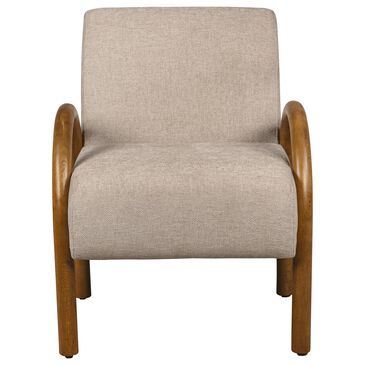 Linden Boulevard Jillian Upholstered Accent Chair in Beige, , large