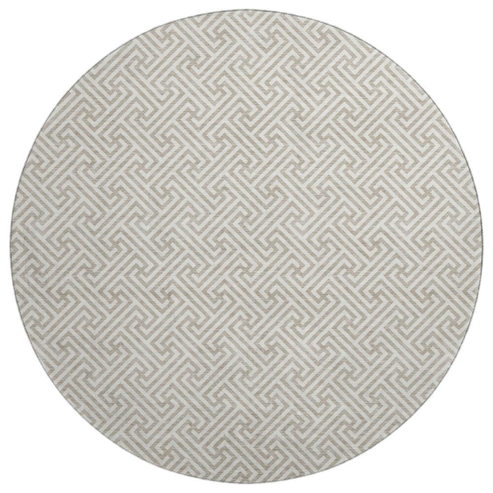 Dalyn Rug Company The Reserve TR5 Flax 8" Round Indoor/Outdoor Area Rug, , large