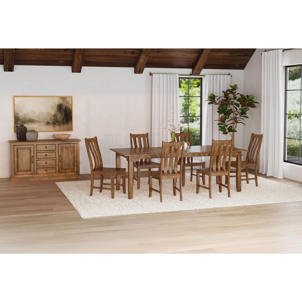 A AMERICA Silverdale 7-Piece Rectangular Dining Set in Brown, , large