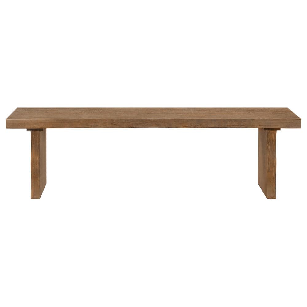 Hearth and Haven 63" Dining Bench with Wavy Legs in Pine, , large
