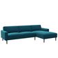 Interlochen 2-Piece Right Facing Sofa Chaise in Teal Velvet, , large