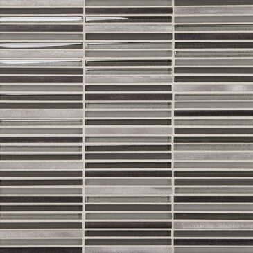 Dal-Tile Lucent Skies Twilight Gleam 3/8" x 4" on 12" x 12" Glass and Aluminum Mosaic Sheet, , large